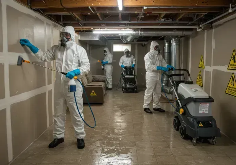 Basement Moisture Removal and Structural Drying process in Silver Lake, NC